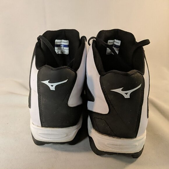 Mizuno 9 Spike Adv. Franchise 8 Mid CIC 1016 Mens US 11.5 Cleats Black White - Picture 3 of 12